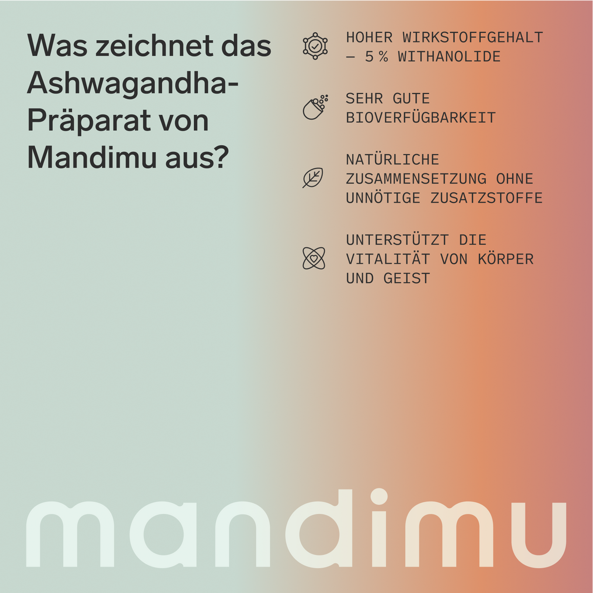 Ashwagandha – 90 Kapseln, vegan, hochdosiert