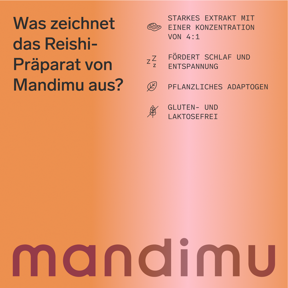 Reishi Premium Pilz-Extrakt – 60 Kapseln, hochdosiert