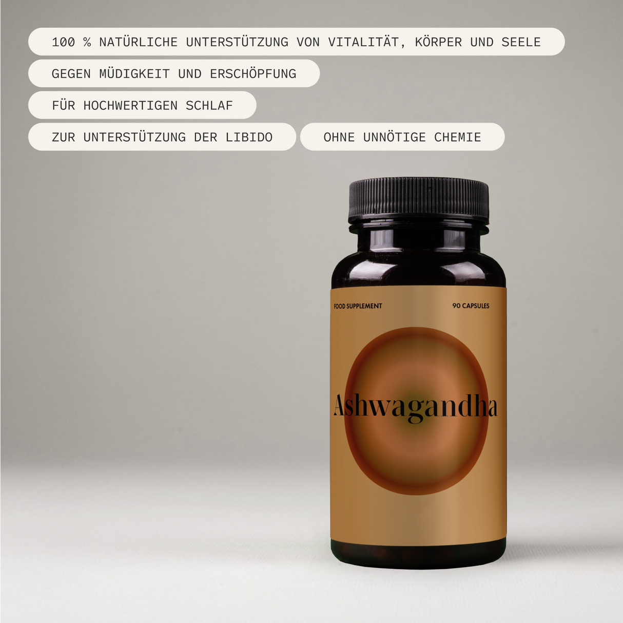 Ashwagandha – 90 Kapseln, vegan, hochdosiert