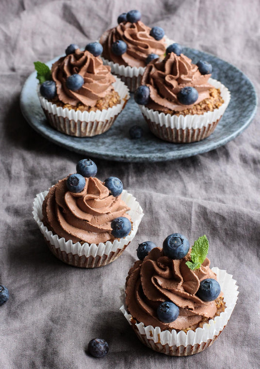 Cupcakes mit Heidelbeeren
