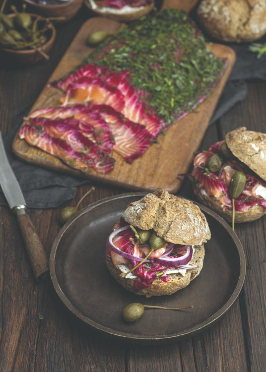 Gravlax mit Roter Bete