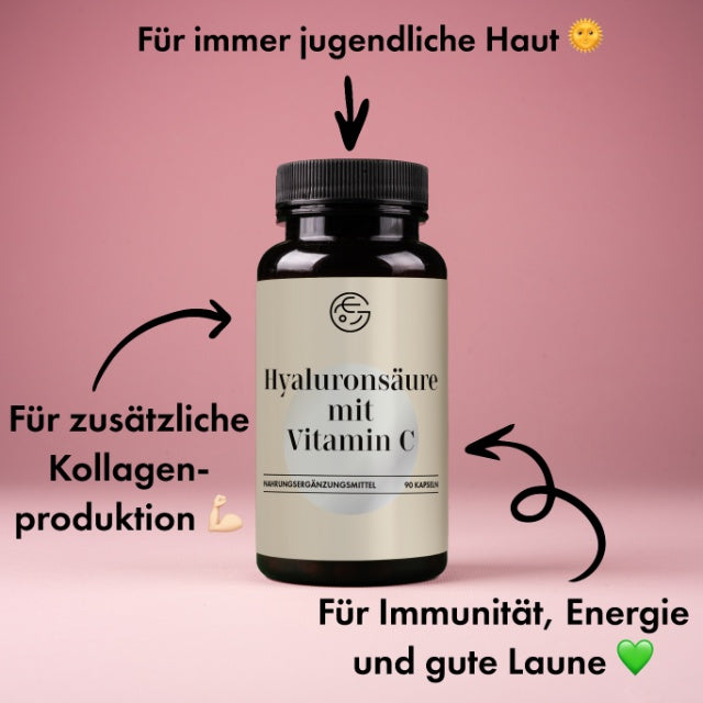 Hyaluronsäure mit Vitamin C – 90 Kapseln