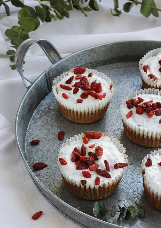 Karottenmuffins mit Joghurtguss