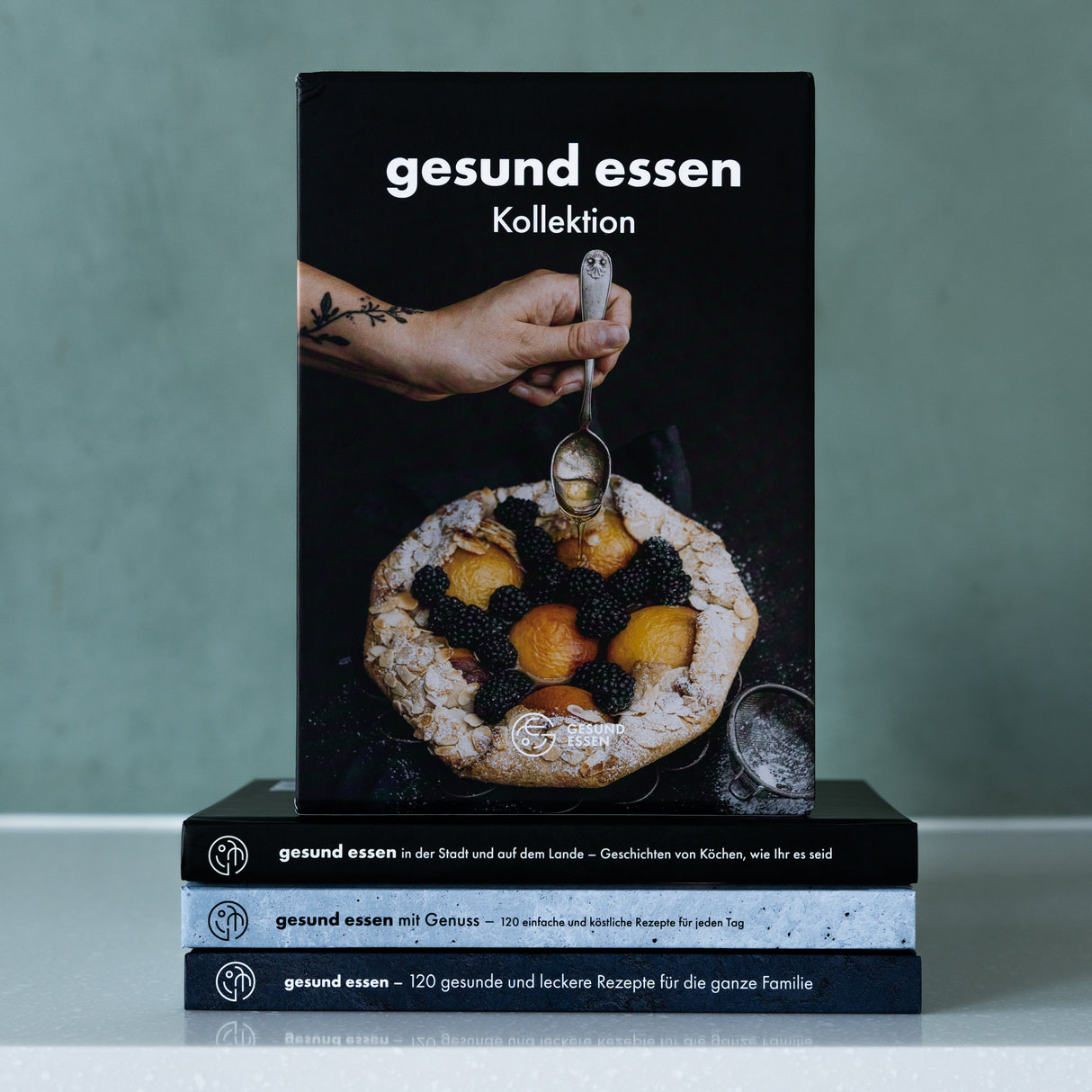 Kochbuchset 3 Kochbücher Gesund essen mit Geschenkbox