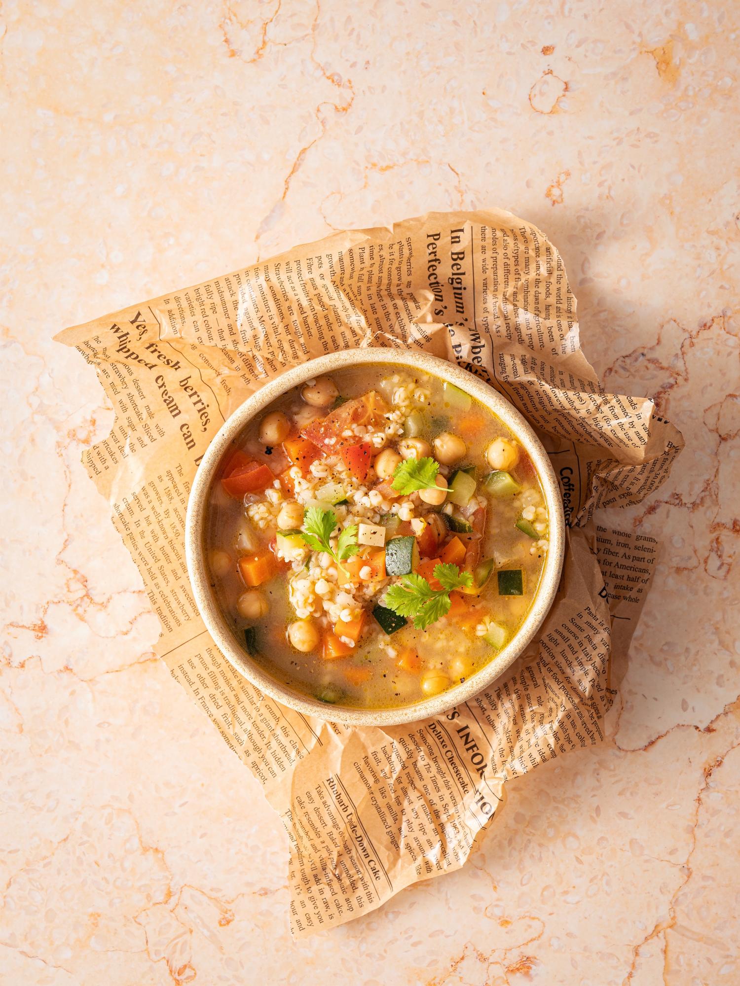 Algerische Kichererbsensuppe mit Bulgur