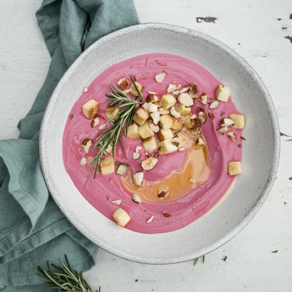 Aufstrich aus Tofu und Roter Bete