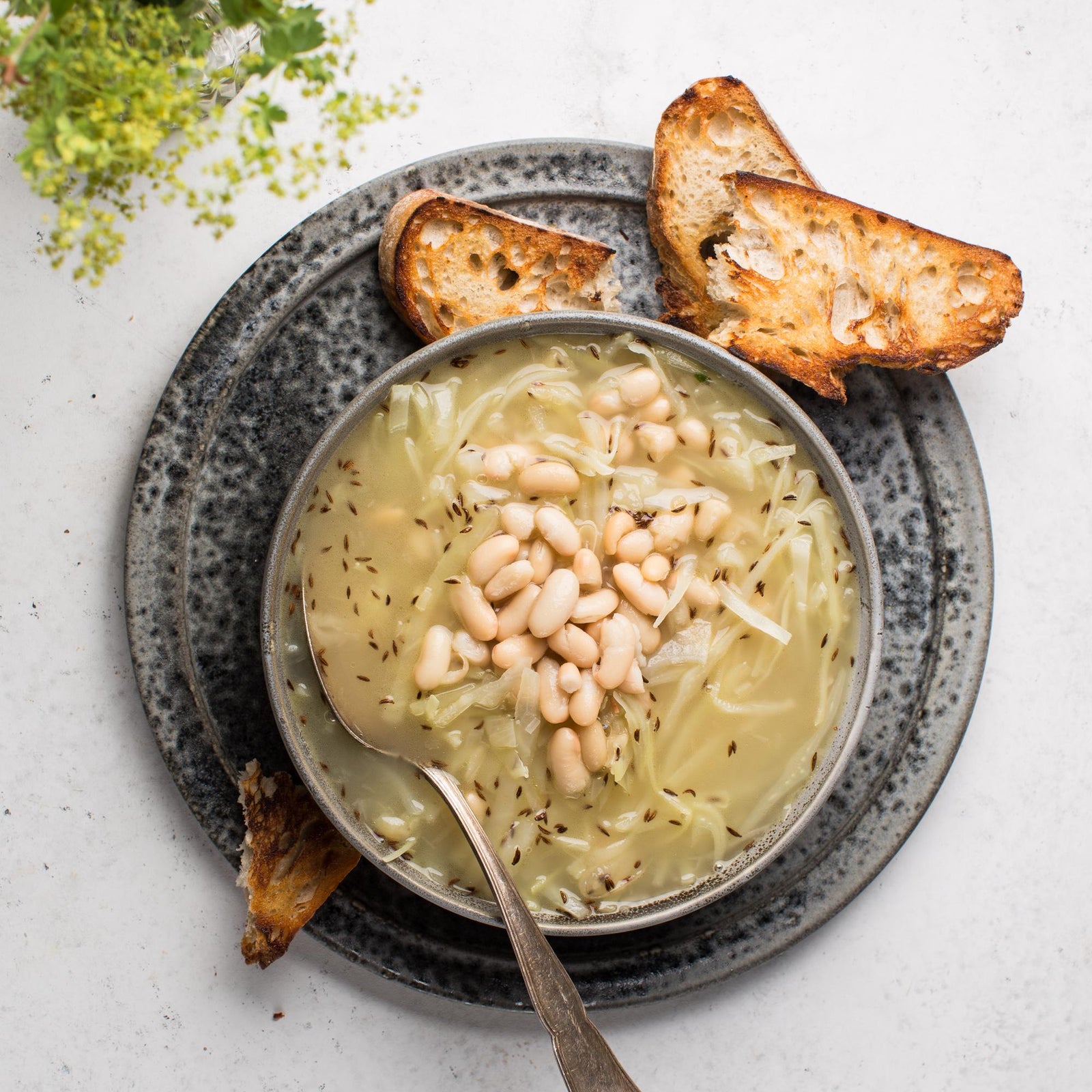Bohnensuppe aus weißen Bohnen