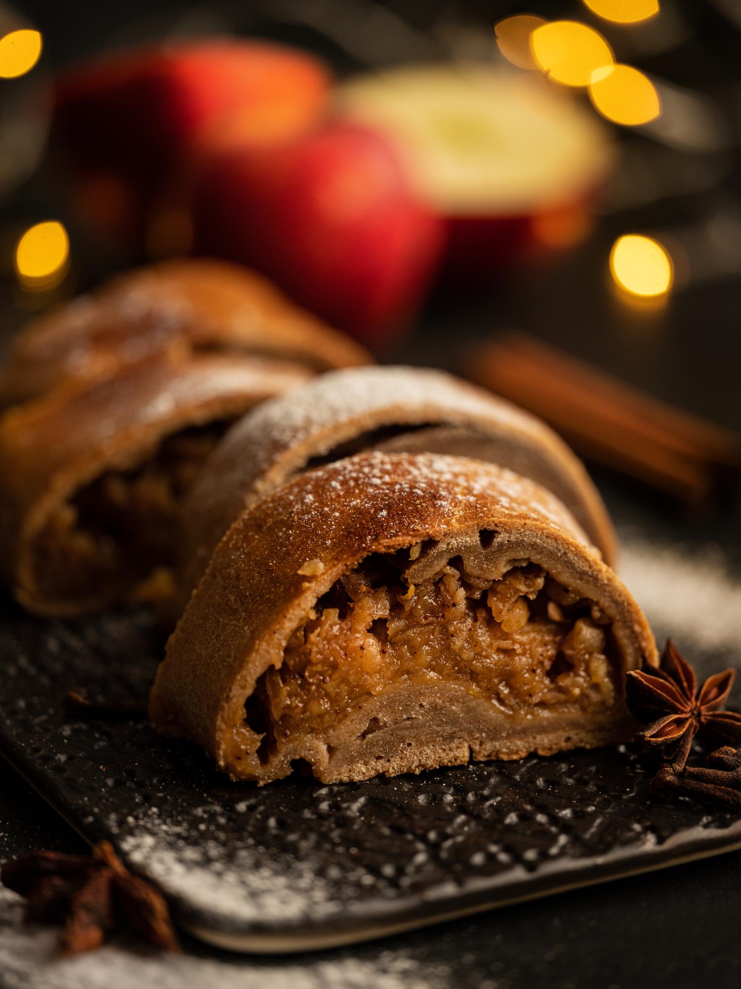 Vollkornstrudel mit Äpfeln