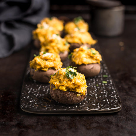 Champignons mit Maispüree-Füllung