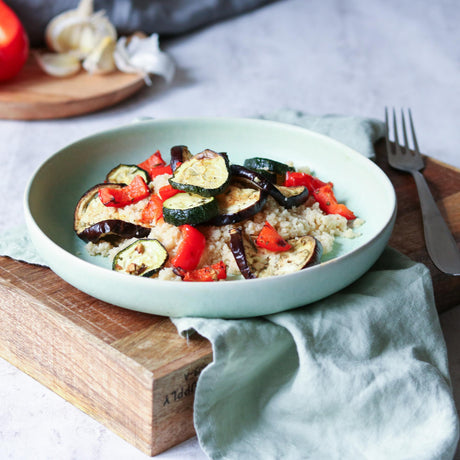 Couscous mit gebackenem Gemüse