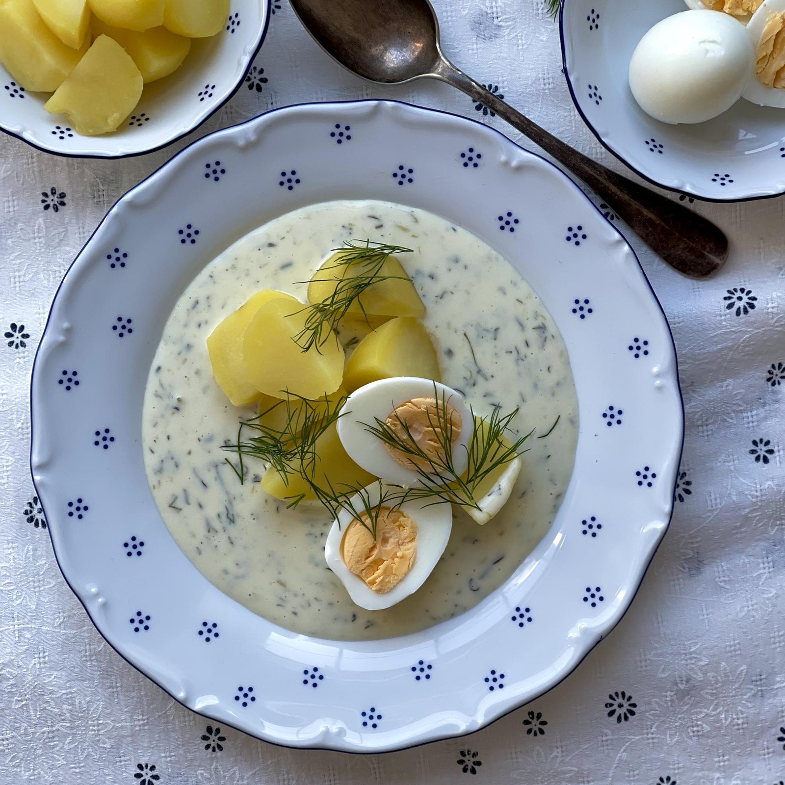 Dillsauce mit Kartoffeln und Ei