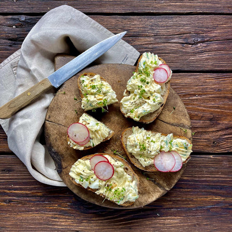 Ei-Aufstrich aus hausgemachtem Frischkäse