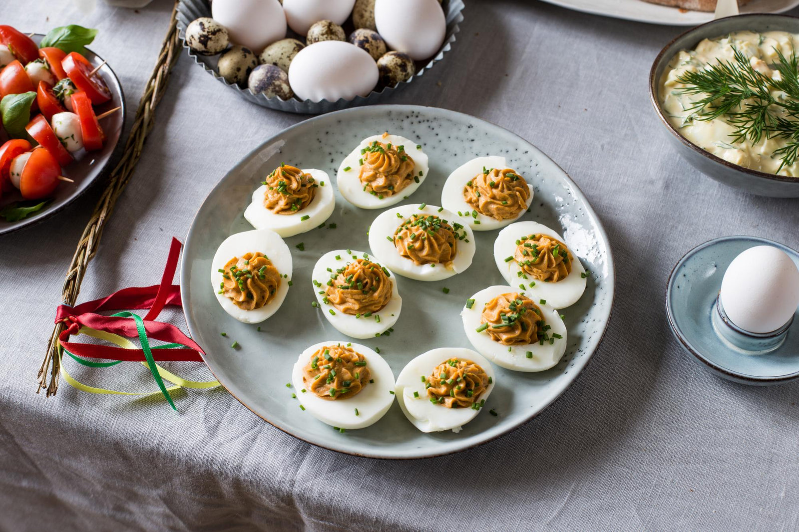 Eier mit Ricottafüllung