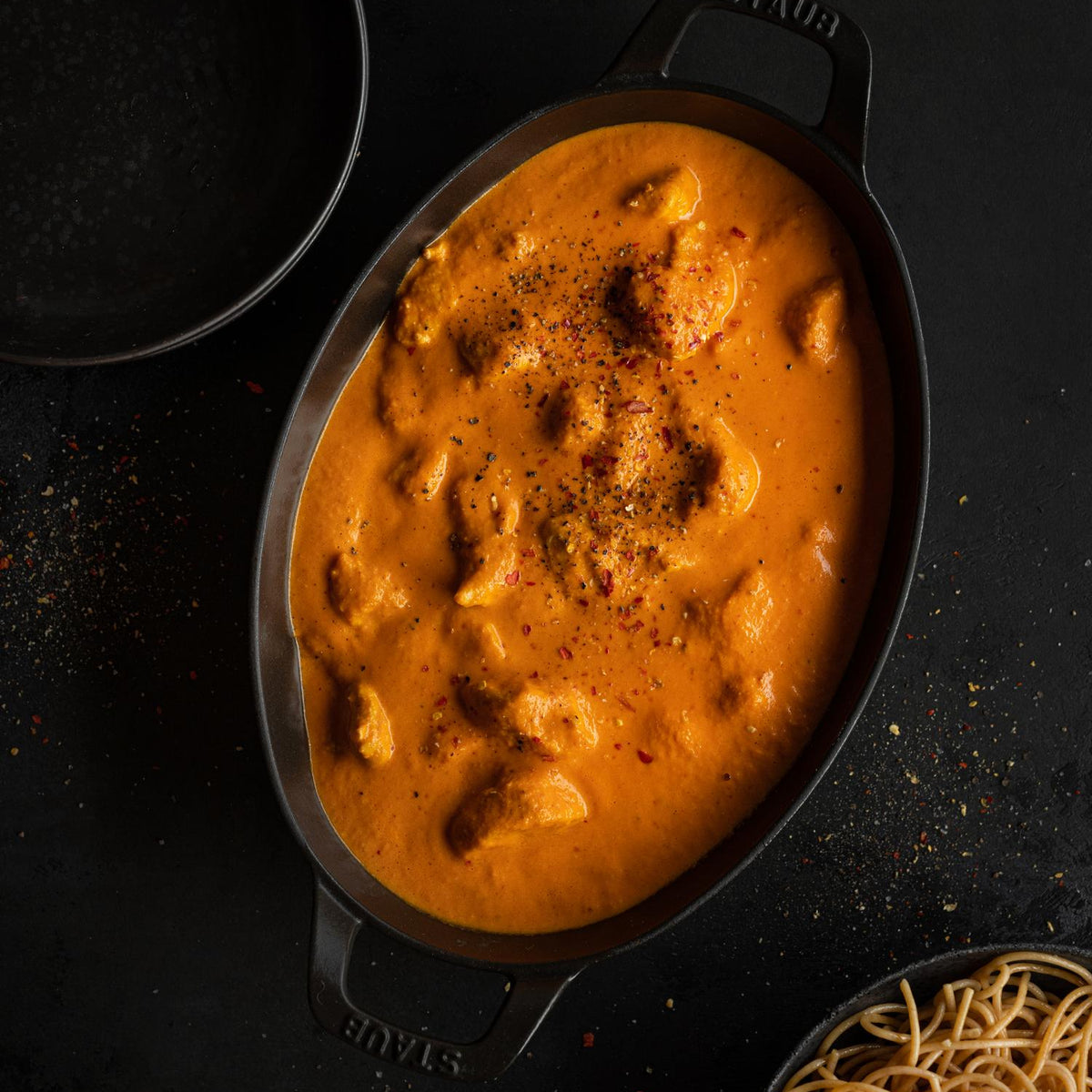 Hähnchenbrust in pikanter Sahnesauce