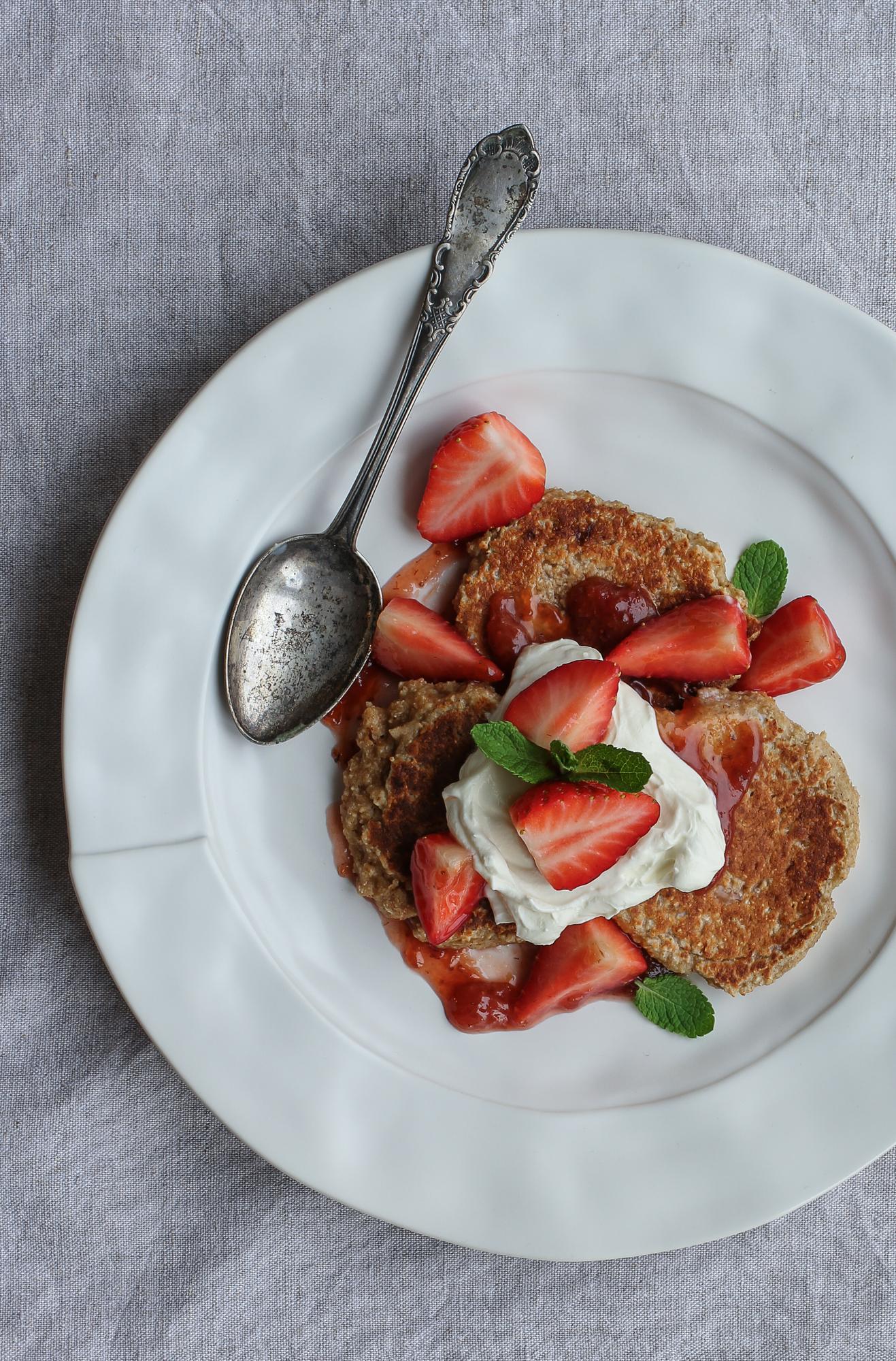 Haferpfannkuchen aus Hüttenkäse