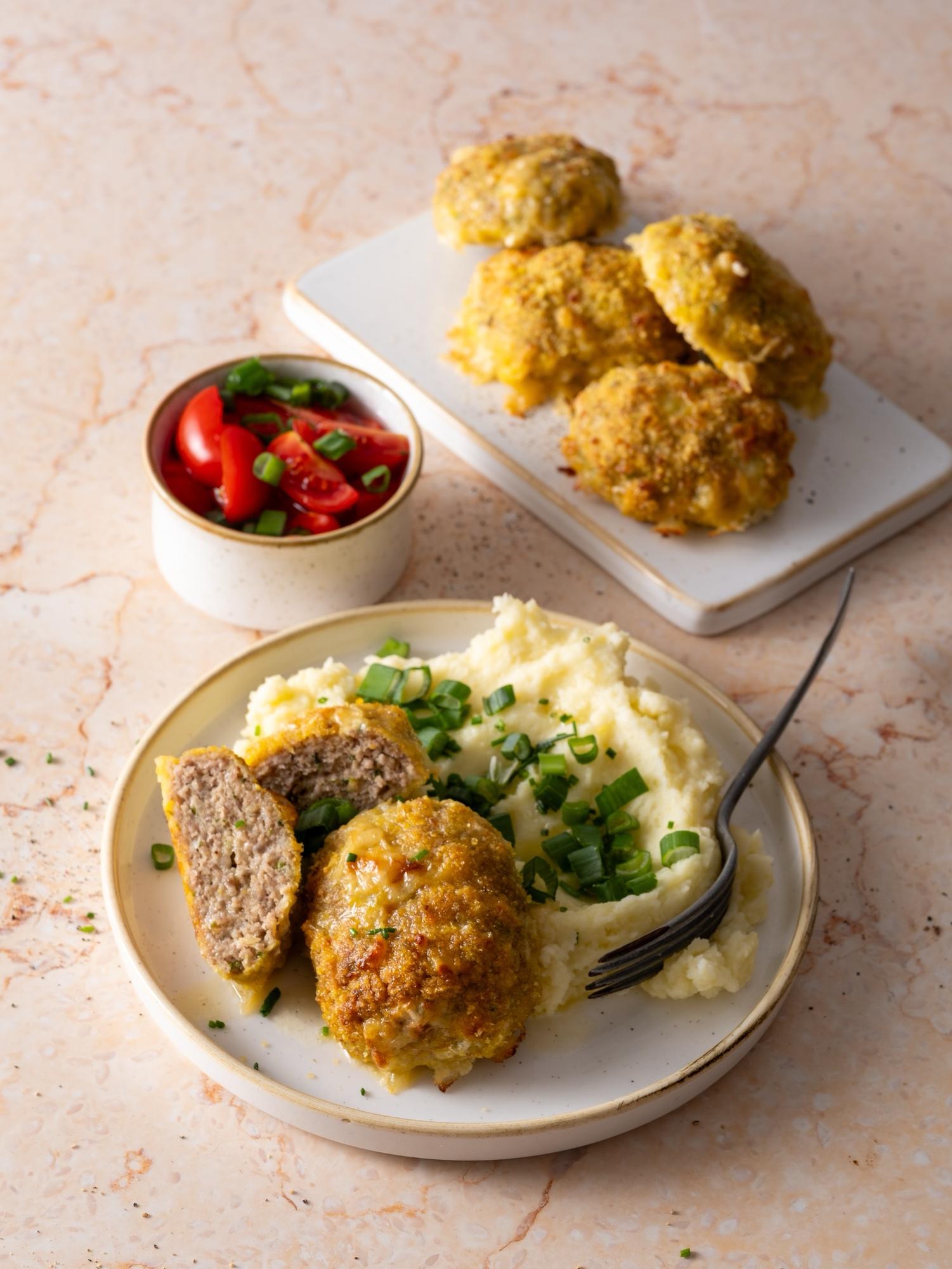 Holländisches Schnitzel mit Kartoffelpüree