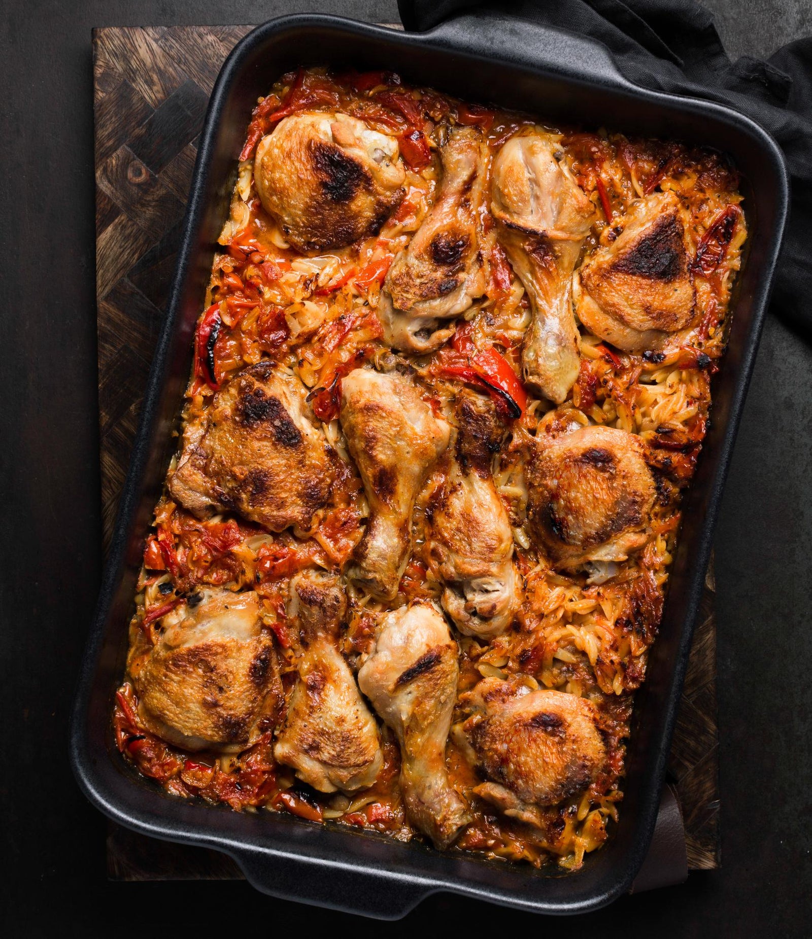 Hühnchen aus dem Bräter mit Gemüse