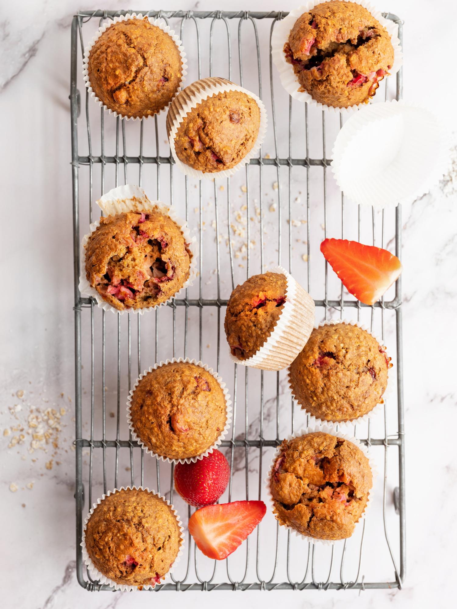 Erdbeer-Hafer-Muffins