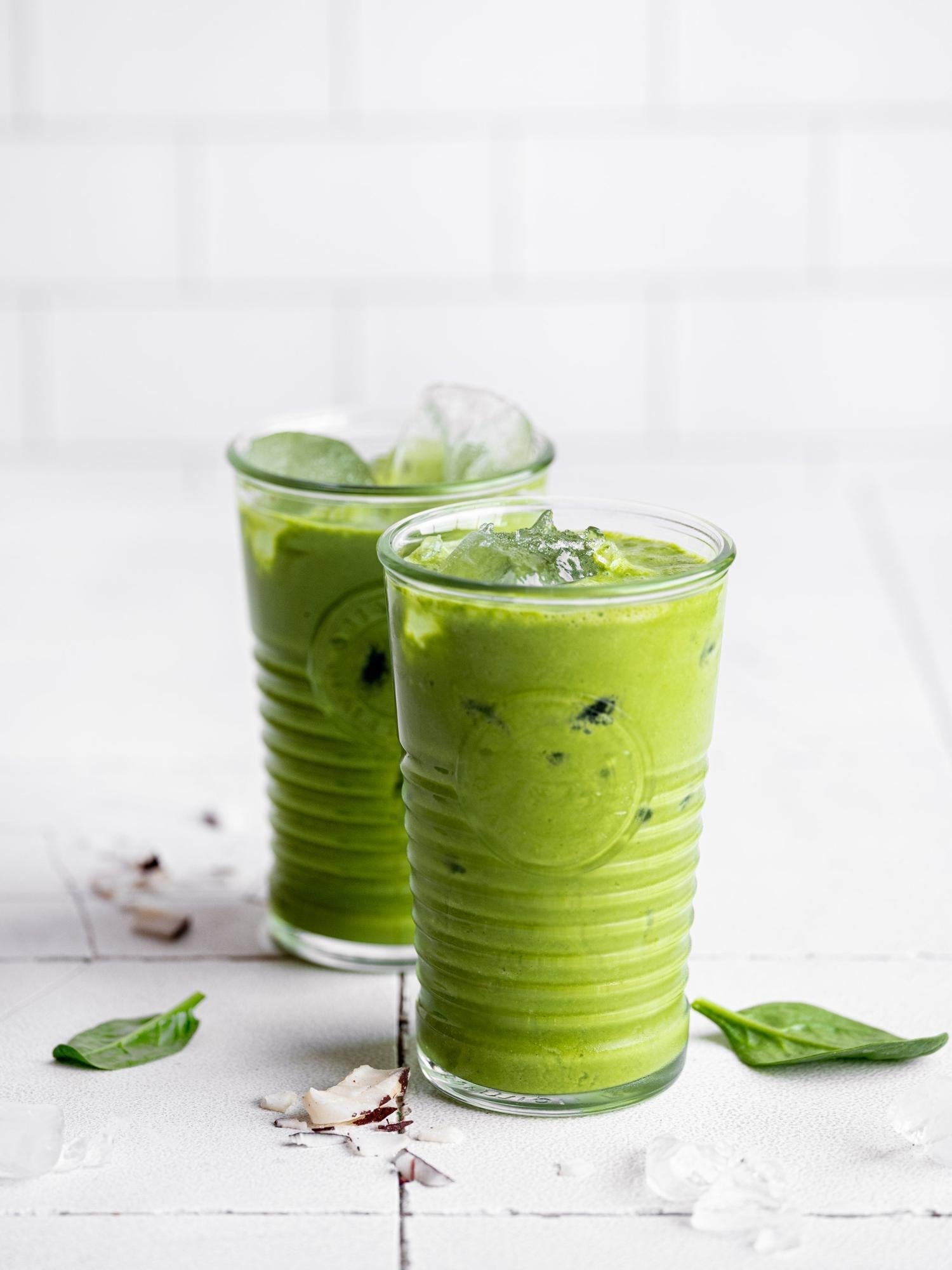 Kokos-Spinat-Eissmoothie