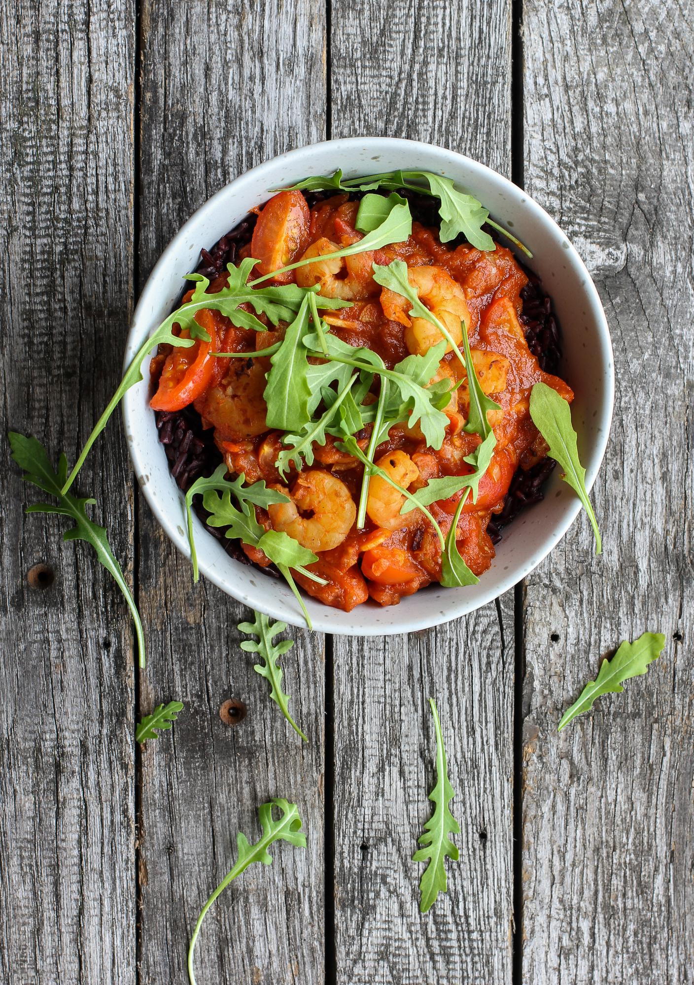 Garnelen mit Tomaten