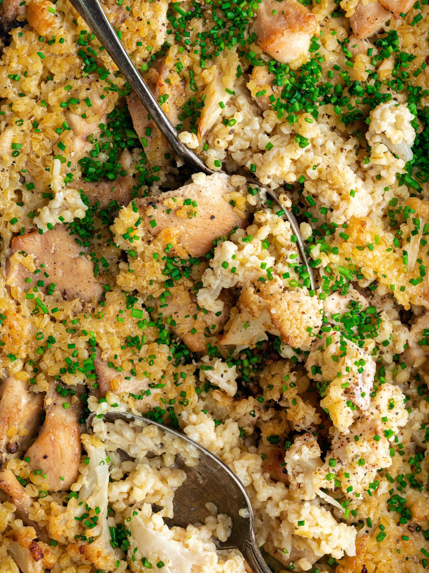 Hähnchen-Casserole mit Blumenkohl