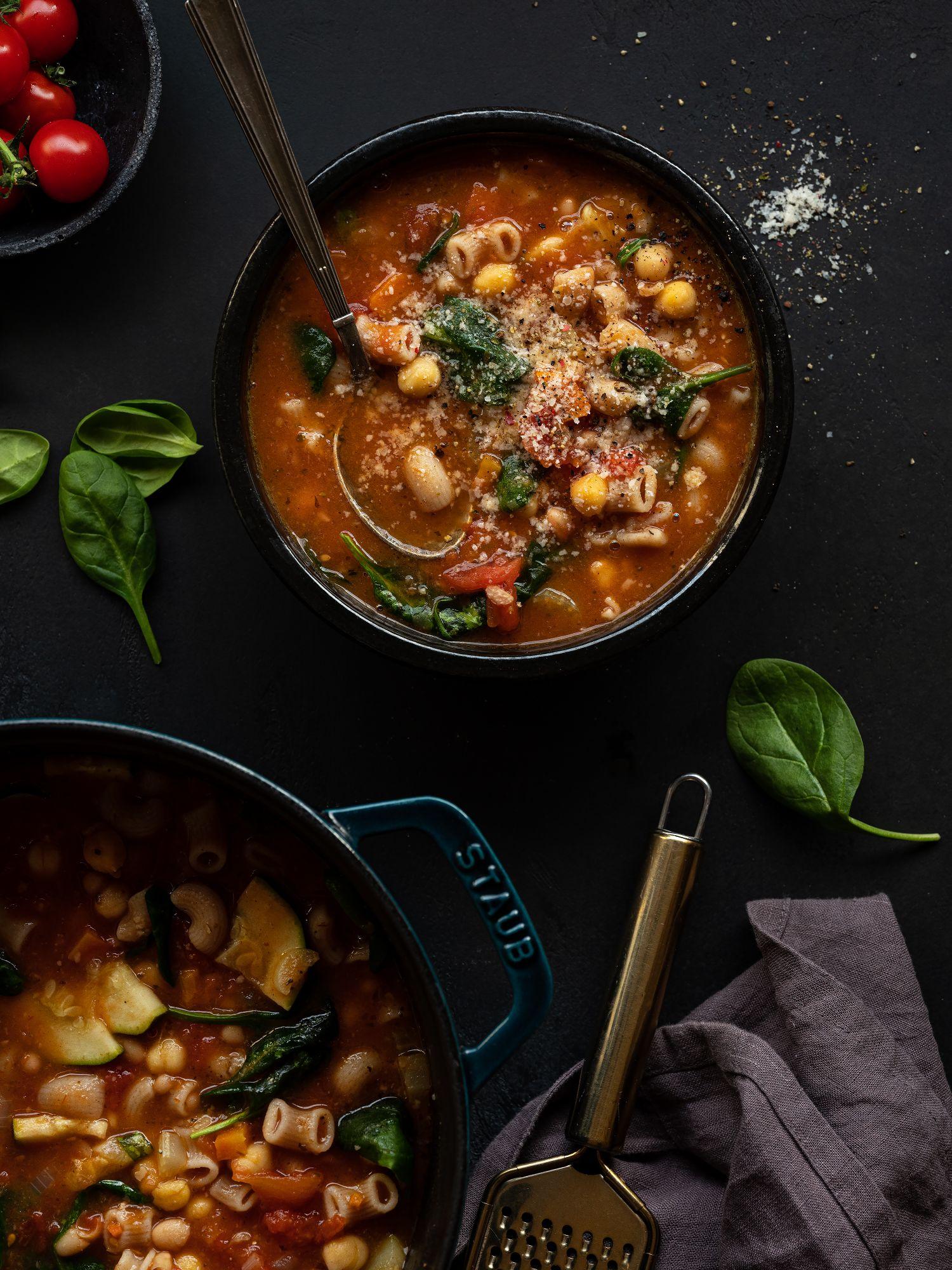 Minestrone aus einem Topf