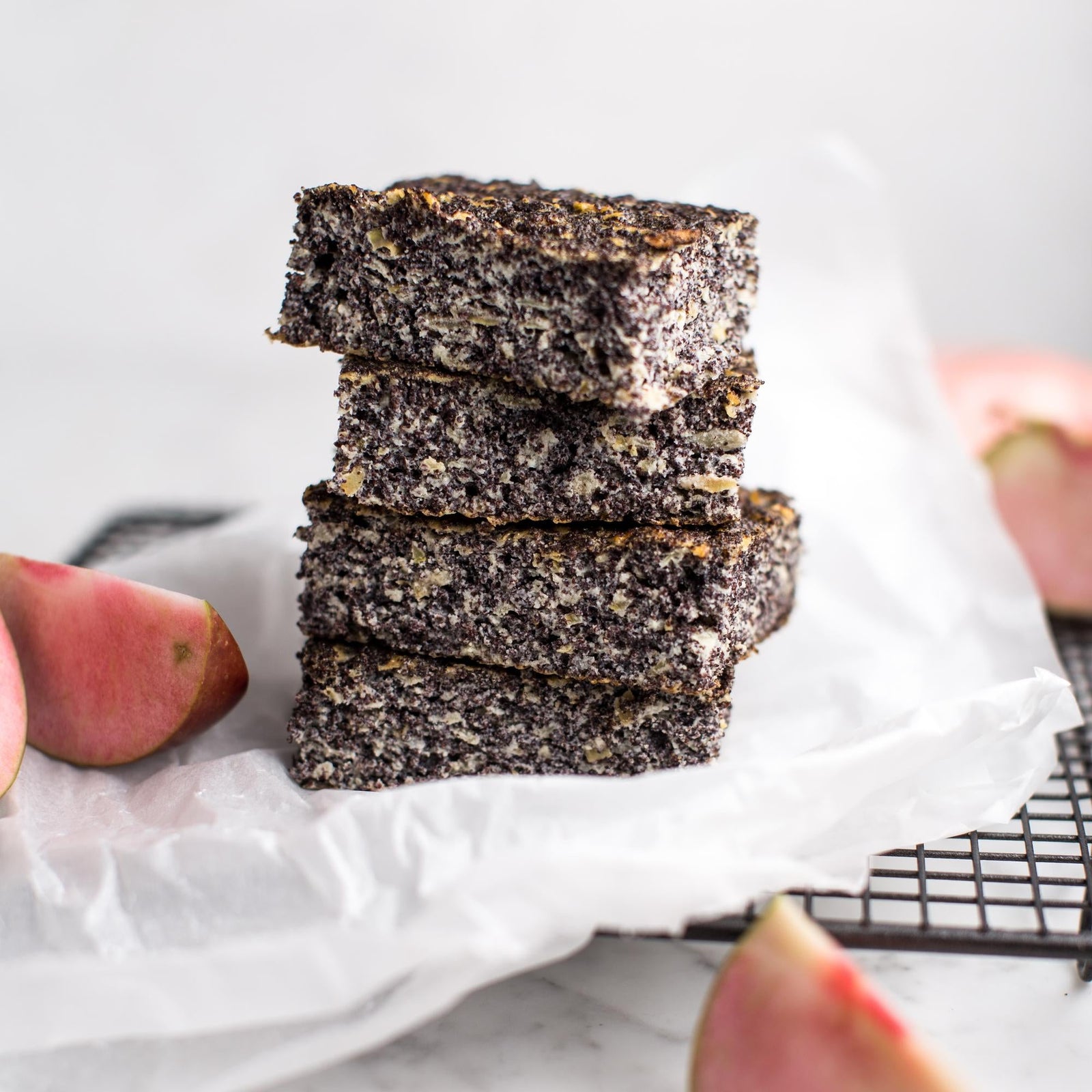 Mohnschnitten mit Apfel