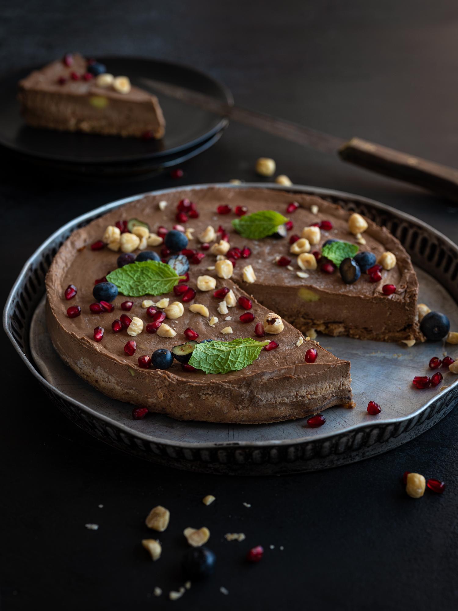Ungebackener Schokoladenkuchen