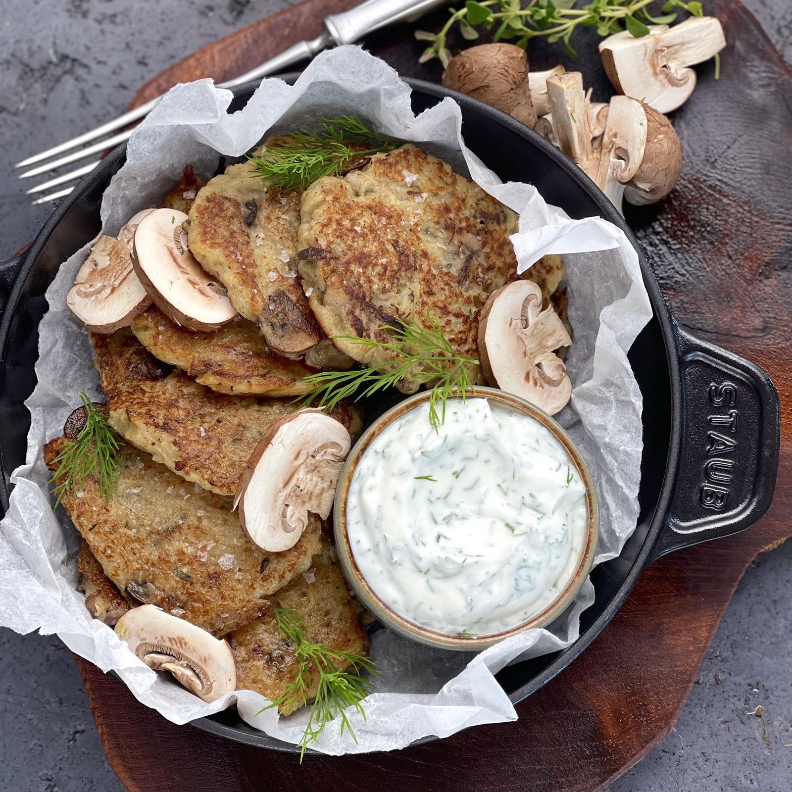 Pilz-Kartoffel-Bratlinge
