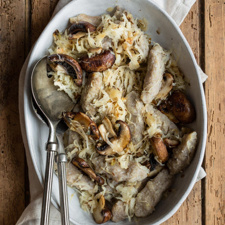 Buchweizennocken mit Sauerkraut