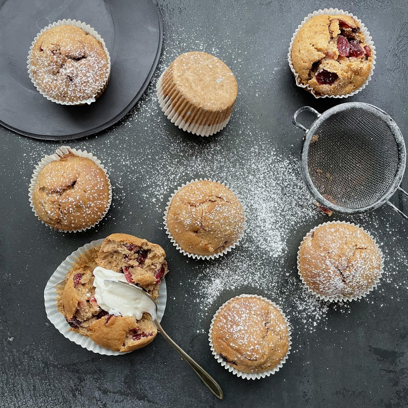 Preiselbeer-Muffins