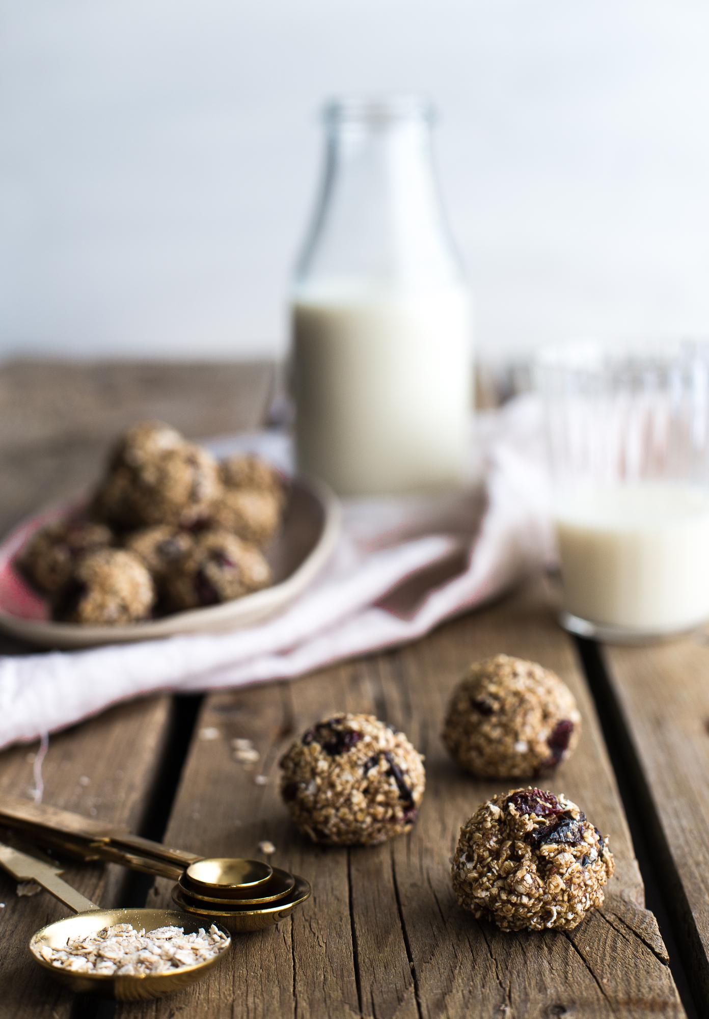 Proteinkugeln mit Preiselbeeren