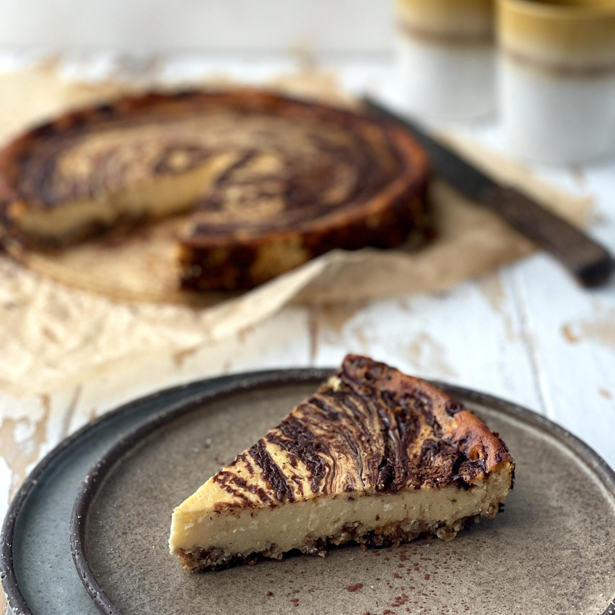 Quark-Cheesecake mit Schokolade
