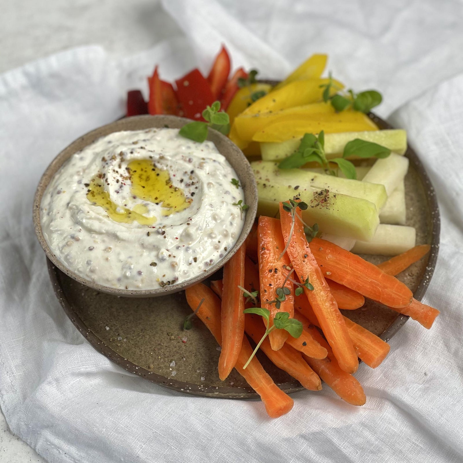 Quarkdip mit Gemüse