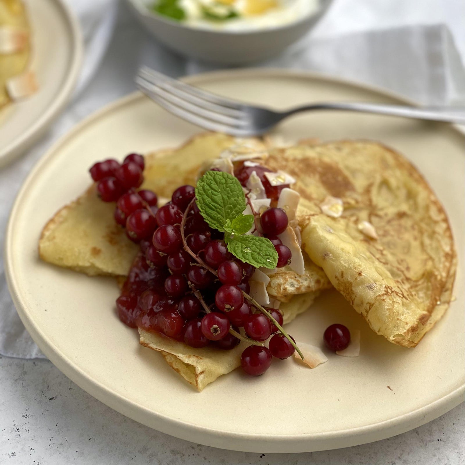 Reis-Kokos-Pfannkuchen