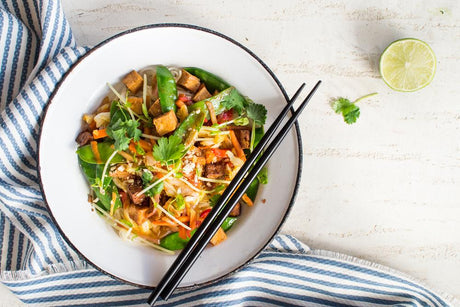 Reisnudeln mit Tofu