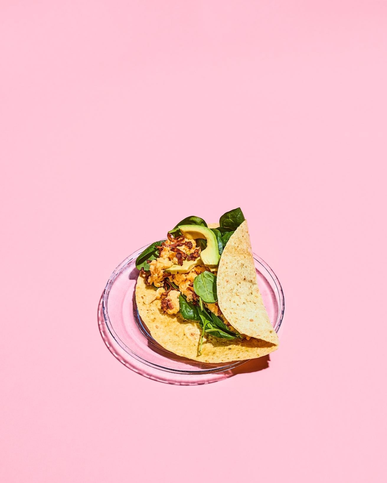 Frühstücks-Burrito mit Eiern und Speck