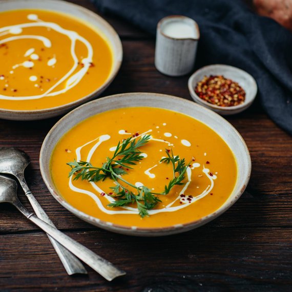 Süßkartoffelsuppe mit Curry