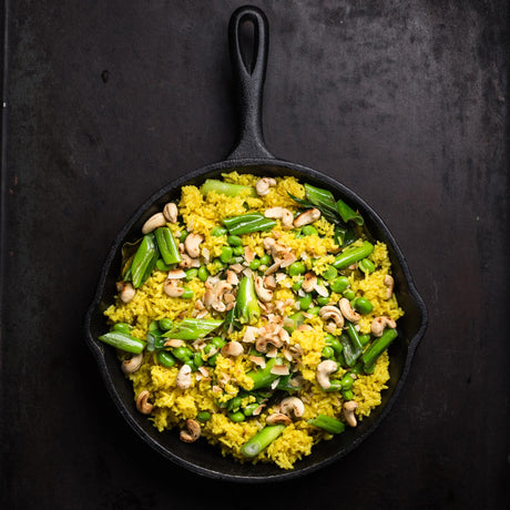 Thai-Risotto mit Kokosmilch und Cashewkernen