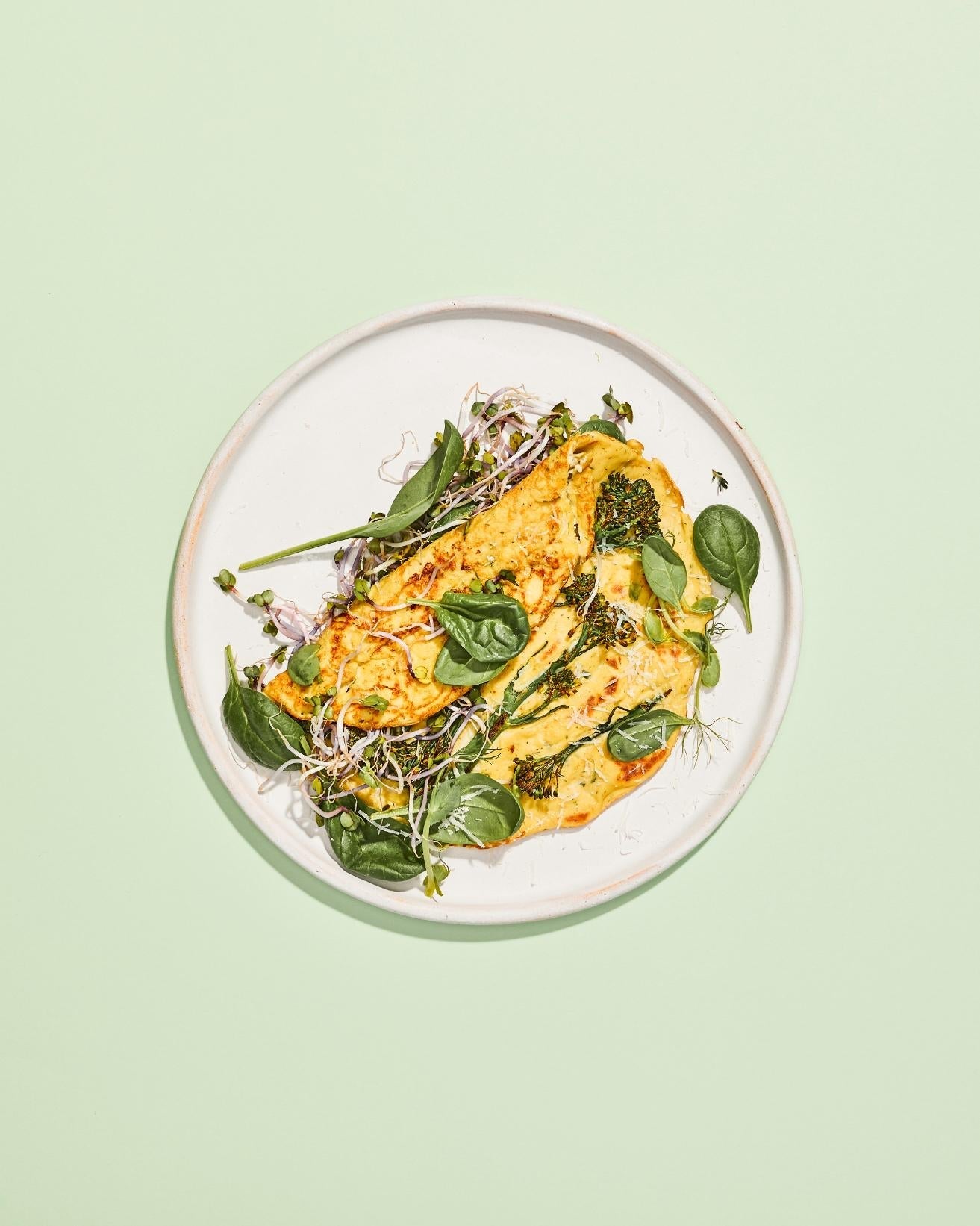 Tofu-Omelett mit Brokkoli