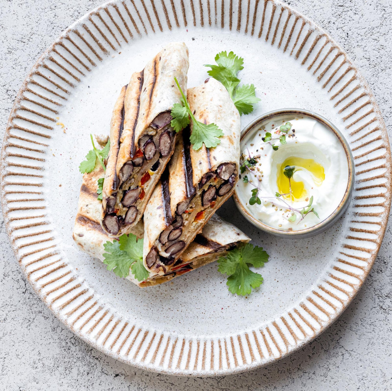 Tortilla mit Bohnen und Eiern