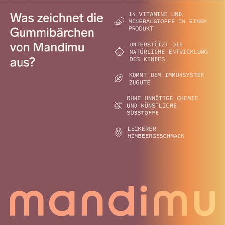 Multivitamin für Kinder – 60 Gummibärchen 🐻, vegan