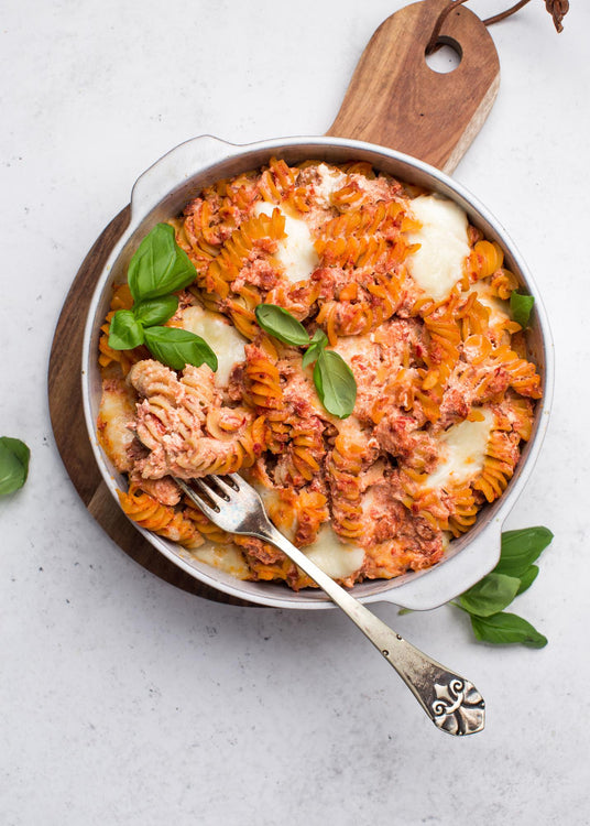 Überbackene Nudeln mit Ricotta
